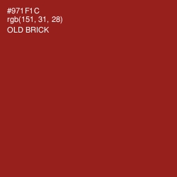 #971F1C - Old Brick Color Image